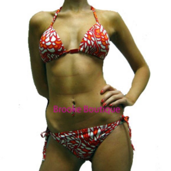 Calvin klein Two Piece Bikini Swimsuit Swimwear String Medium New - Picture 1 of 5